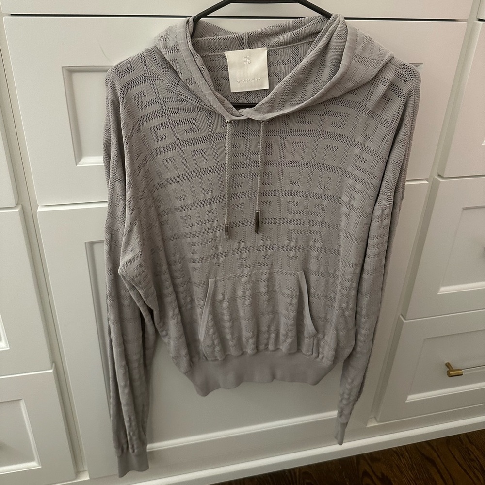 Givenchy Gray Mesh Hoodie